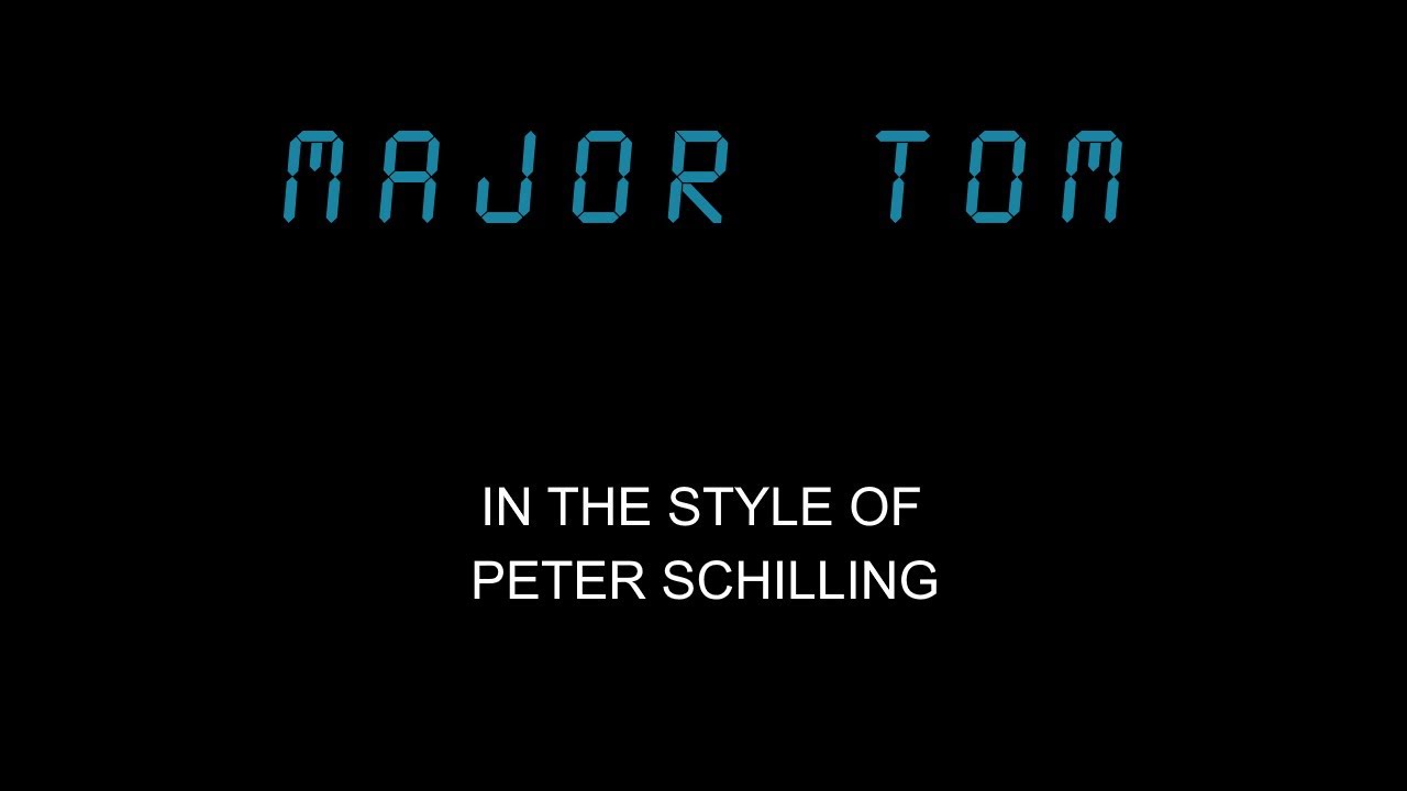 Peter Schilling - Major Tom - Karaoke - With End Backing Vocals