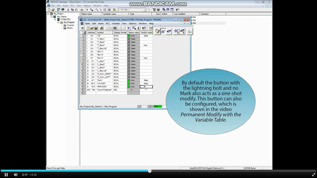 Как изменять переменные с помощью таблицы переменных в Simatic Manager # НДС - 3 из 4