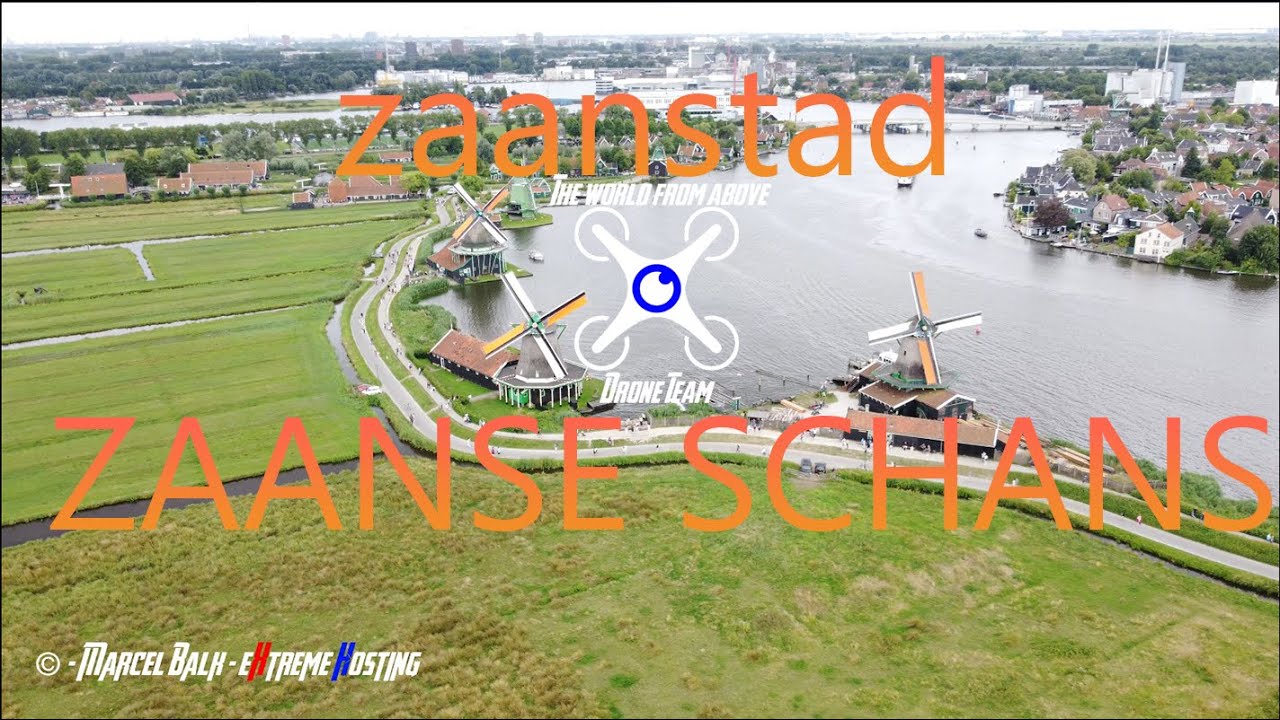 Zaanse Schans - Zaanstad - (4K) - Nederland van BovenAf - Drone / Aerial Footage
