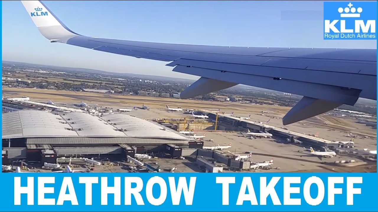 London Heathrow Takeoff - KLM Boeing 737-800 - HD