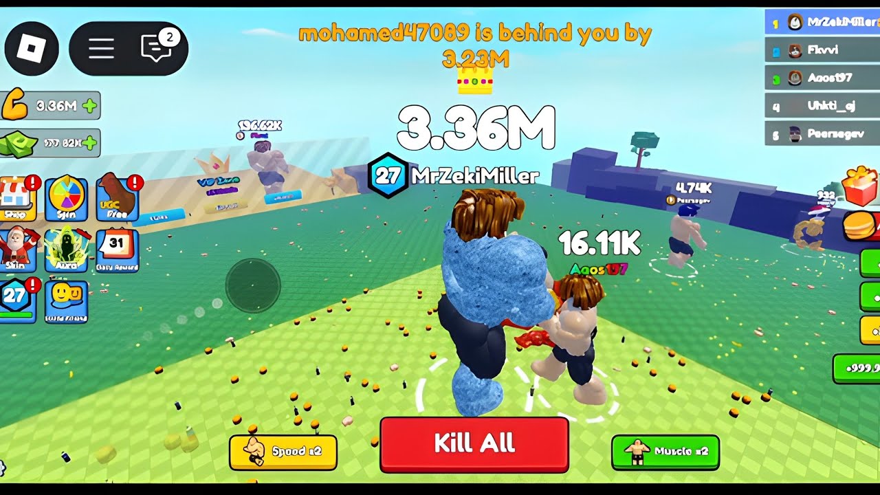 Eat Pizza To Grow GIGACHAD Roblox Summer 10.0000000000B Noob Vs Pro