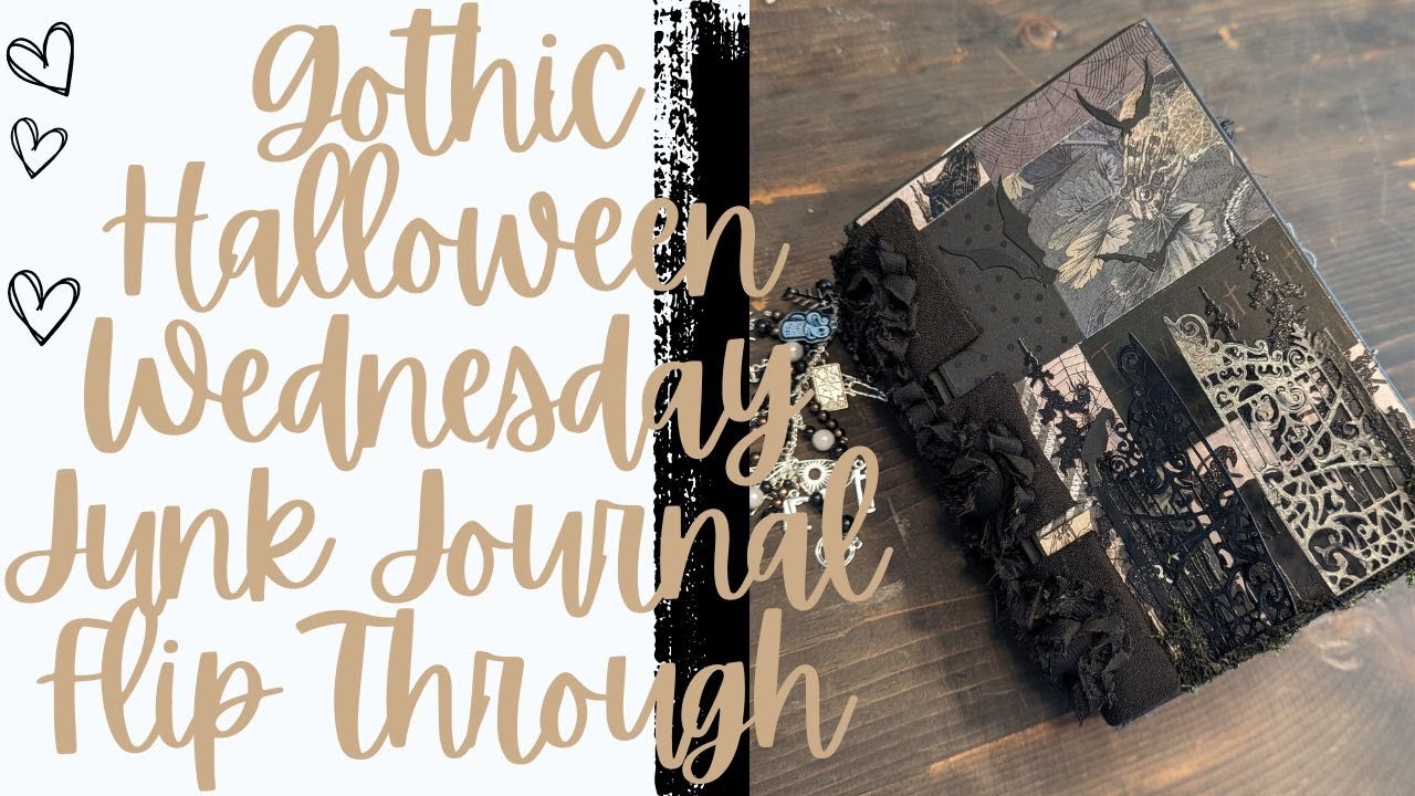 Gothic Handmade Junk Journal Flip through