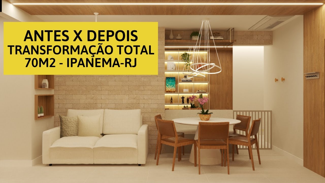 Antes x Depois - 70m2 - Transformação Total - Ipanema - RJ