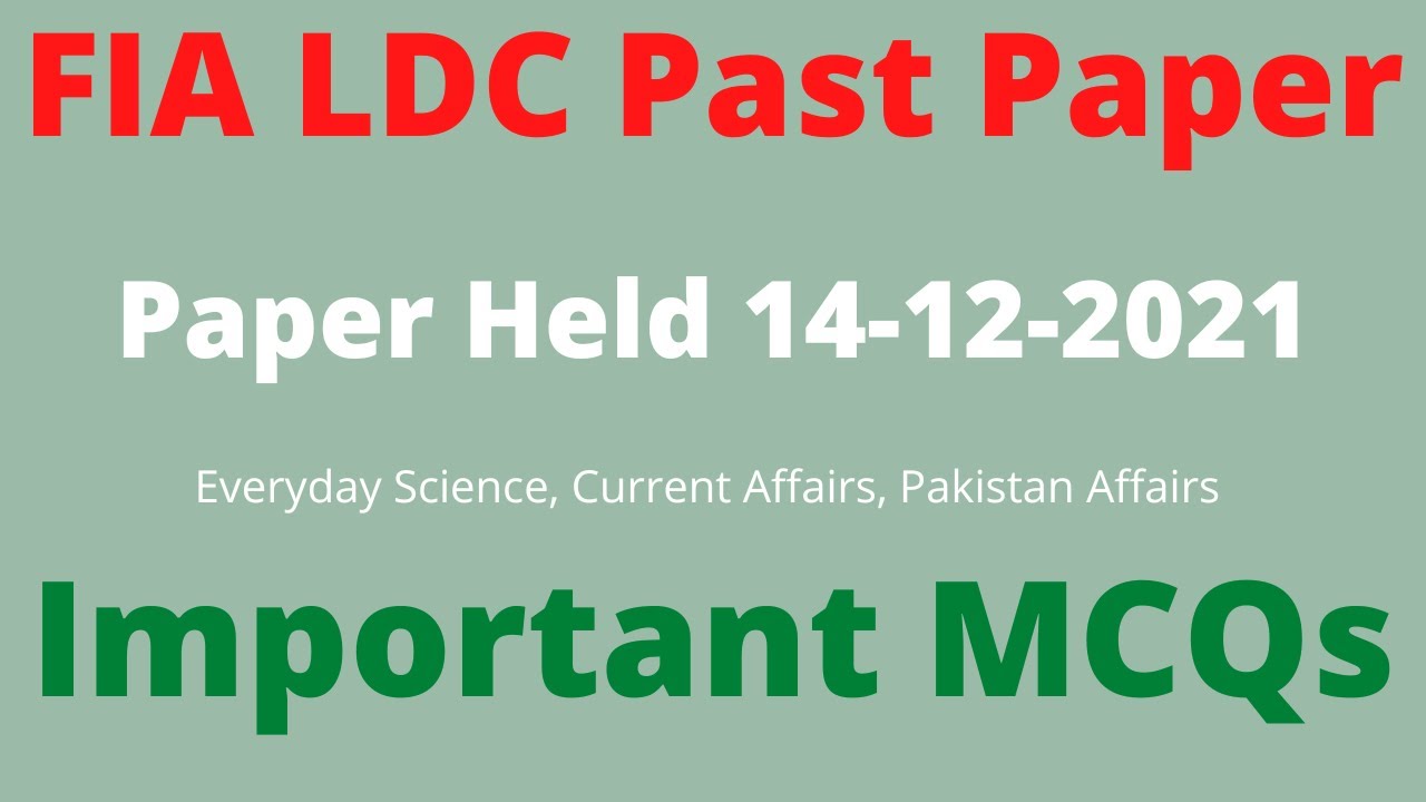 FIA LDC Past Paper | FIA Past Paper virtual university | Past Paper FIA 2021 | Success with Farid
