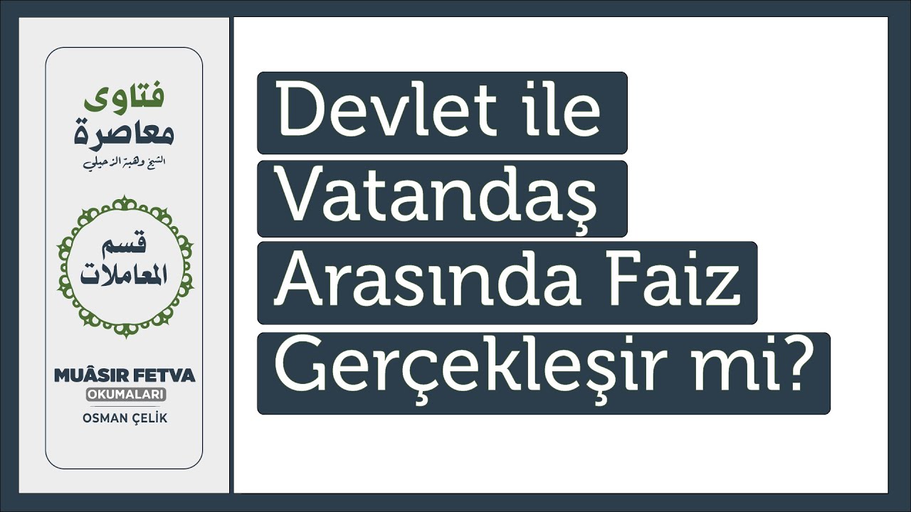 Devlet ile Vatandaş Arasında Faiz Gerçekleşir mi?