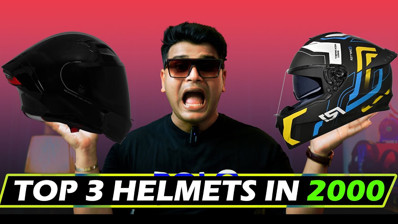 Top 3 Budget Helmets in 2000😍2000 Helmet| Steelbird SBA 11 Tornado, Vega Zap Black & Studds Drifter