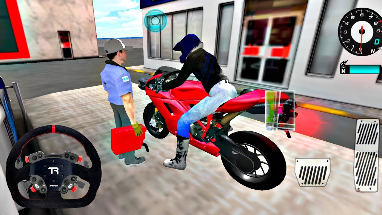 Red Brand New Bike 🏍️ Vs Bullet Train 3d driving class 2 android gameplay in Indonesia 🇲🇨 Bike game 