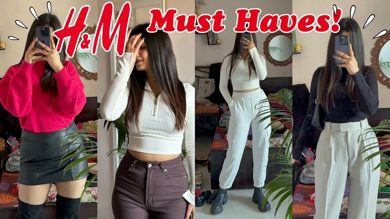 H&M Must Haves! *HUGE* H&M Haul! #hm #hnmhaul #boots #widelegjeans #trouser #skirt