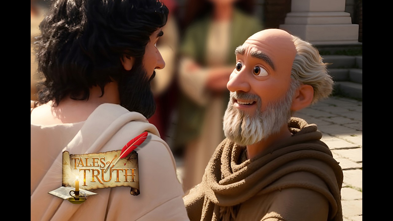 Blind Bartimaeus meets Jesus! Short narrated animation for children.