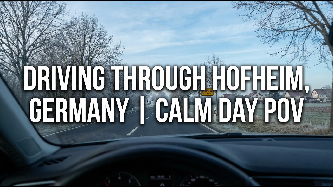 Light Cloudy Day Drive in Hofheim, Germany | Front View ☁️🚗