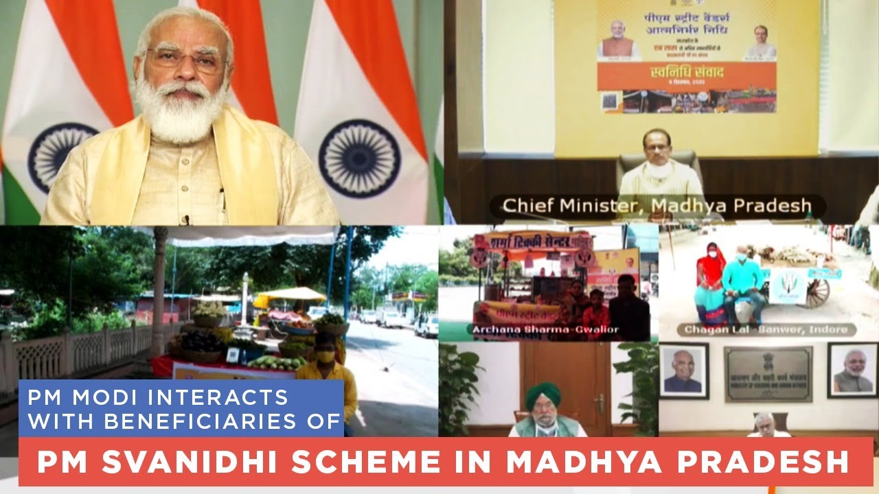 PM Modi interacts with beneficiaries of PM SVANidhi scheme in Madhya Pradesh