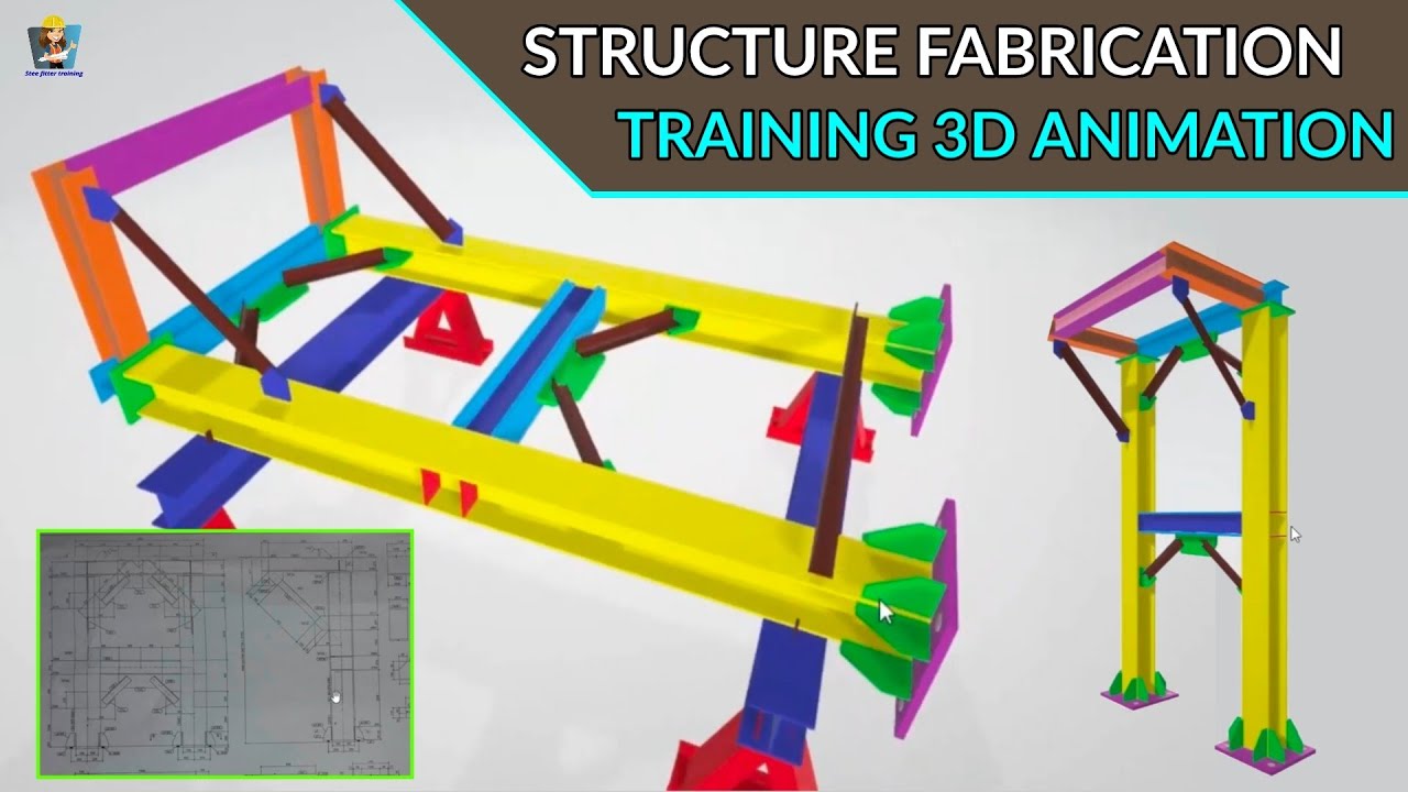 Structural pipe support fitting training with 3D |  How to view structure fabrication drawing