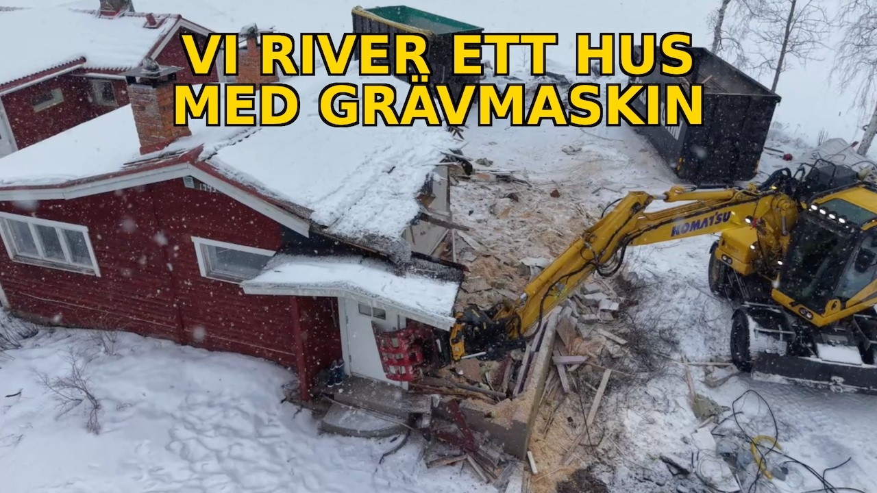 Vi river ett hus med grävmaskin, ett nytt projekt drar igång!