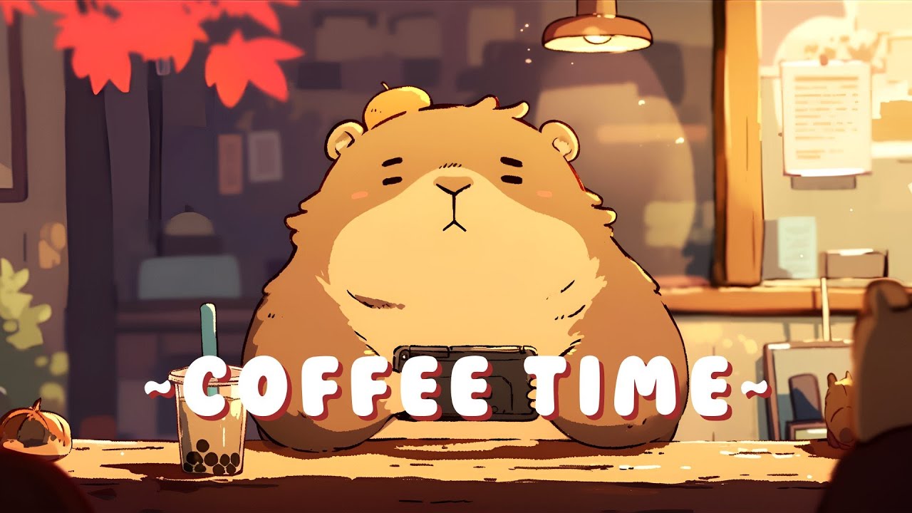 [60 Minutes] Capybara Chill Station - Cozy Beats for Relaxation ~ Sweet Dreams ~ 🎵 💫
