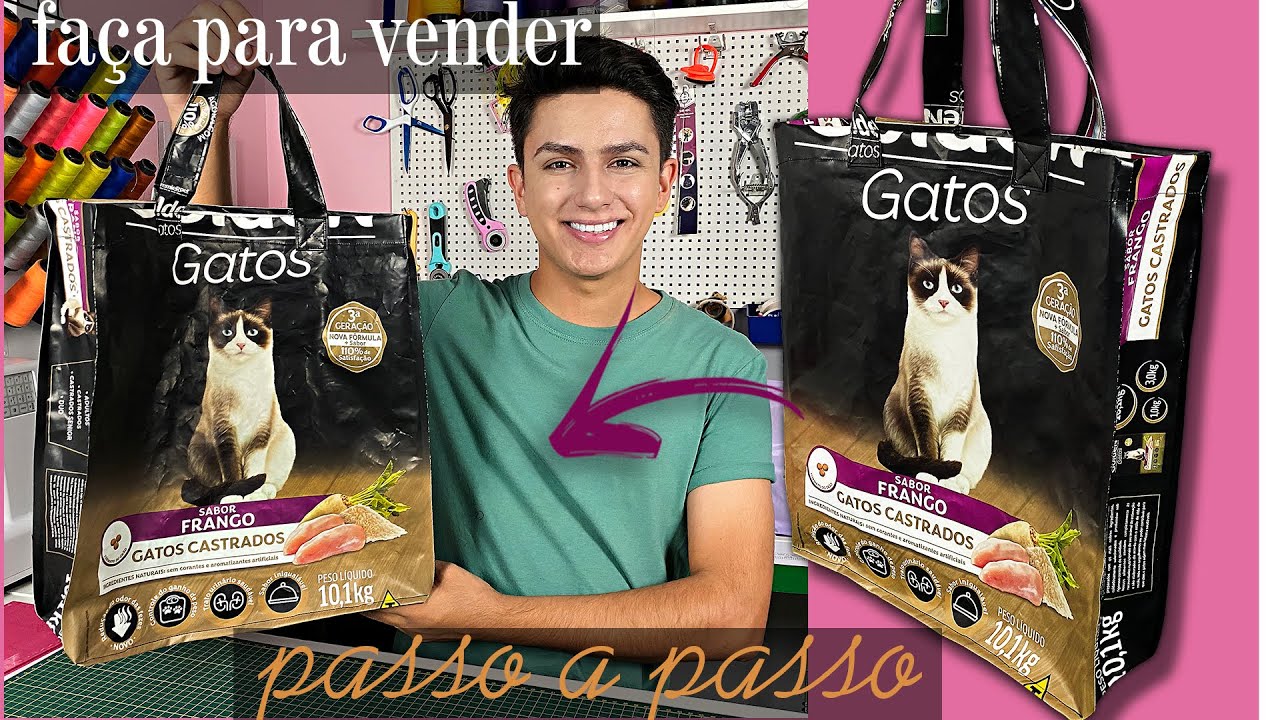 Como Fazer Ecobag Utilizando Saco de Ração [Passo a Passo Fácil Para Iniciantes - Ecobag Upcycle]