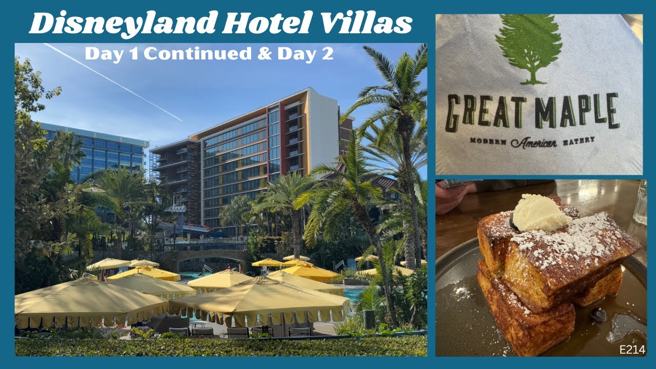 DISNEYLAND HOTEL VILLAS Discovery Tower Pt II - Pixar Hotel / Great Maple Restaurant / Jazz Kitchen