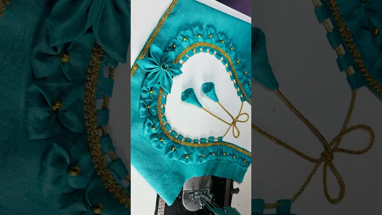 Blouse design cutting and stitching | Back neck design I Blouse Designs