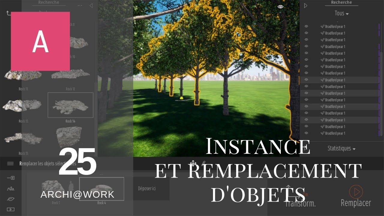 (25) TwinMotion 2019 - Instance et remplacement d'objets