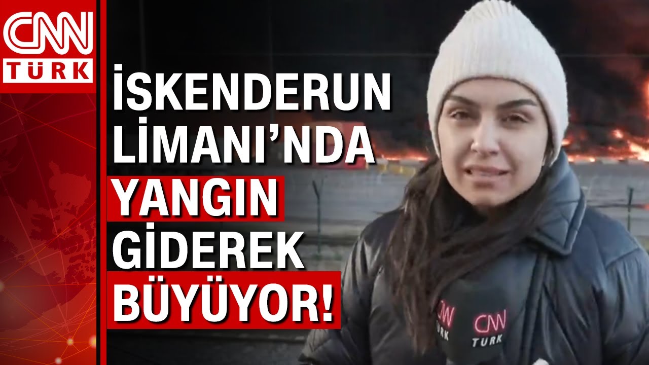 CNN TÜRK ekibi İskenderun Limanı’nda... Depremden sonra konteynerler içinde yangın çıktı