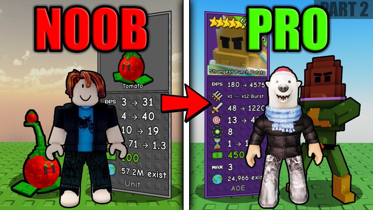 NOOB to PRO on new Account! Garden Tower Defense (pt.2) INSANE PROGRESS