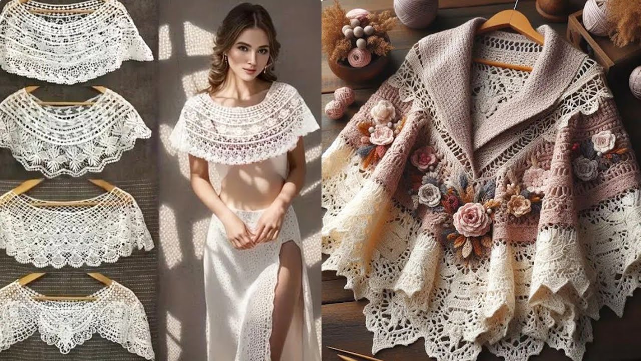 Stunning Crochet Caplet Shawl Designs for Elegant Style//Trendy Crochet Caplet Shawls for Fashion