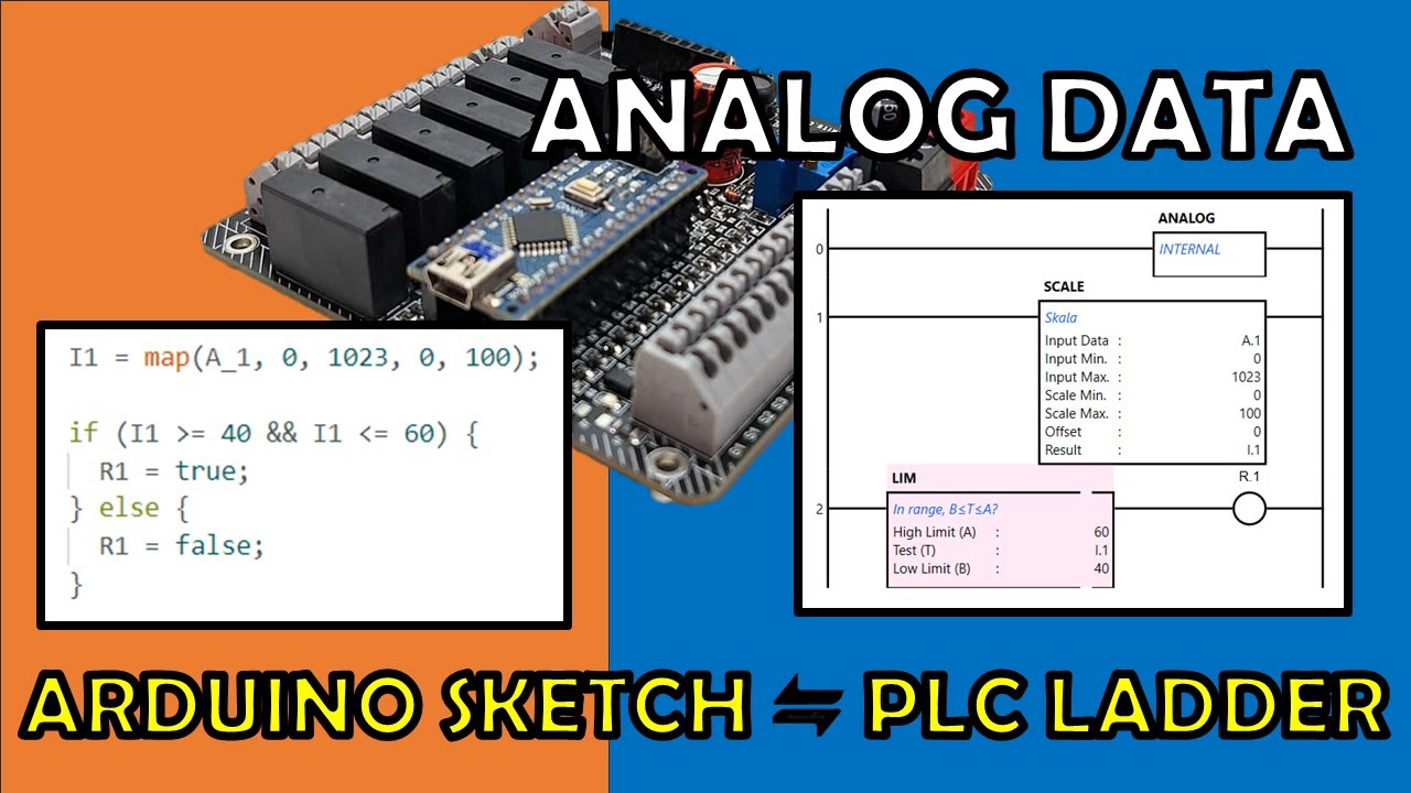 #2 Аналоговые данные | Скетч Arduino ⇌ Программирование ПЛК по лестничной диаграмме