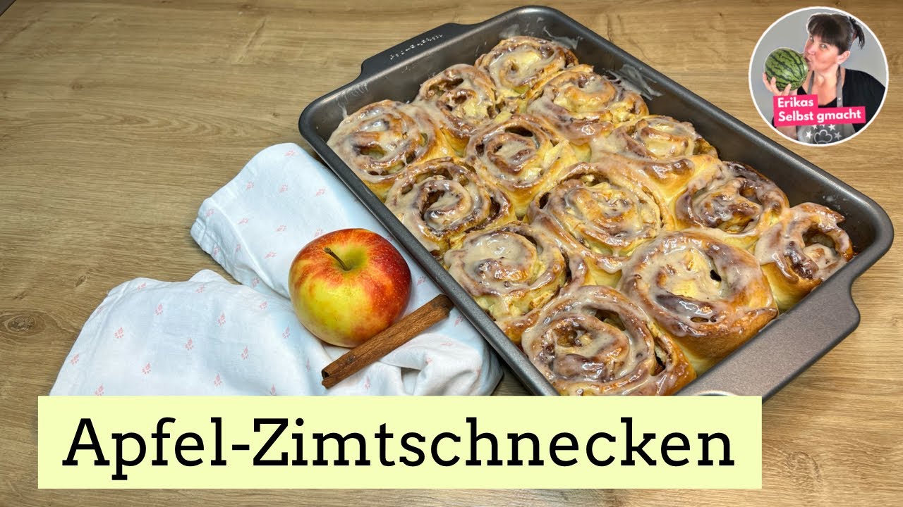 🍎 Apfel-Zimtschnecken backen | Mit saftigen Apfelstücken & leckerem Zimtduft