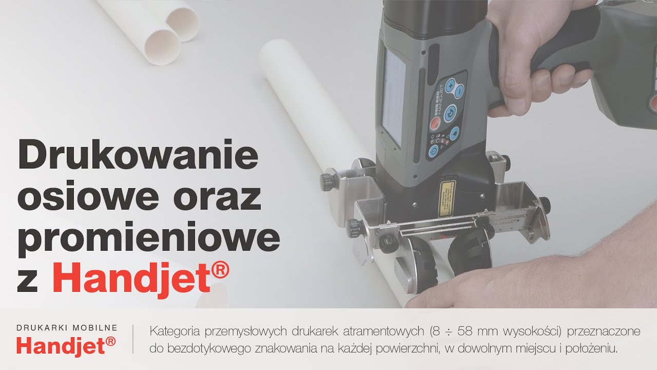 🇵🇱 Drukarka ręczna Handjet® – drukowanie osiowe oraz promieniowe