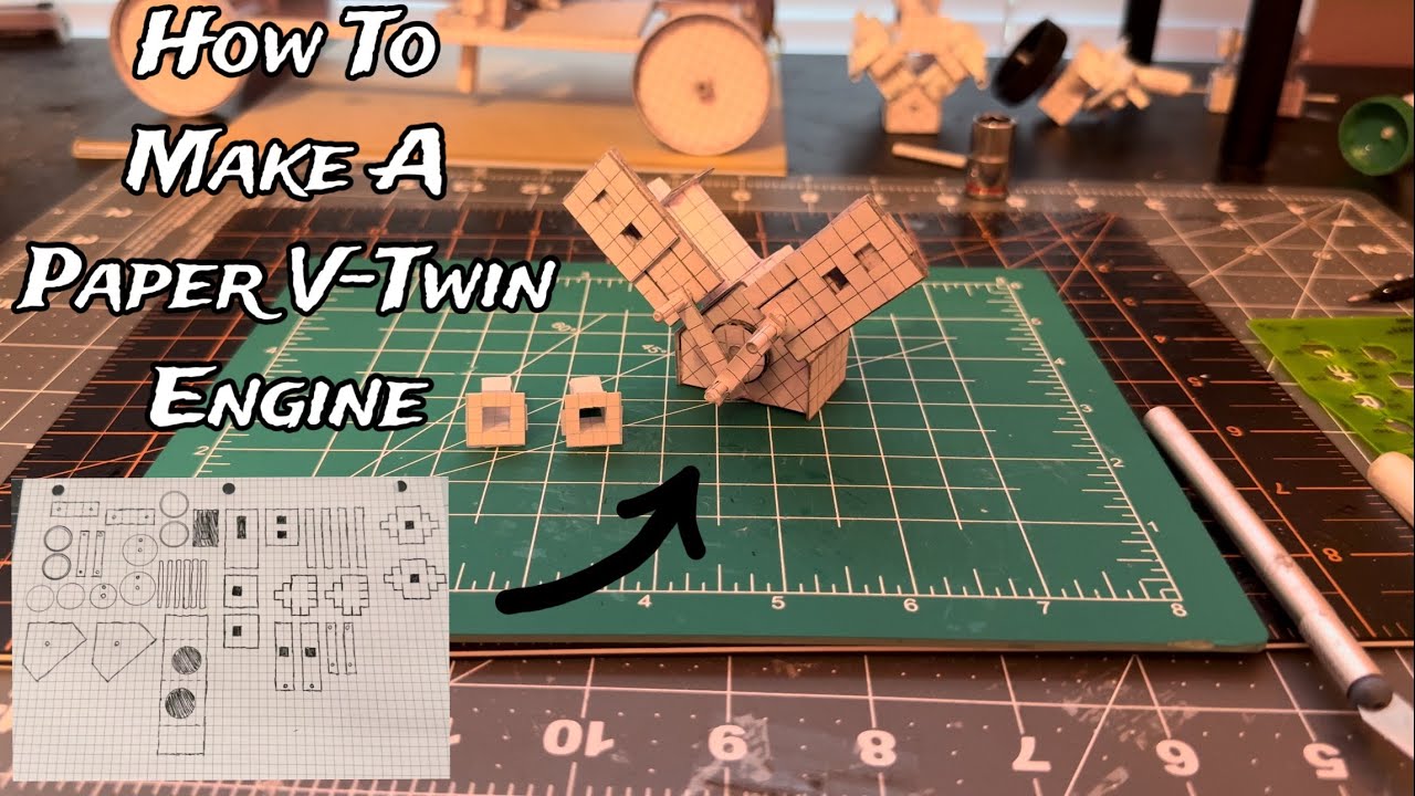 How To Make A Paper V-Twin Air Engine (Step-by-Step Tutorial)