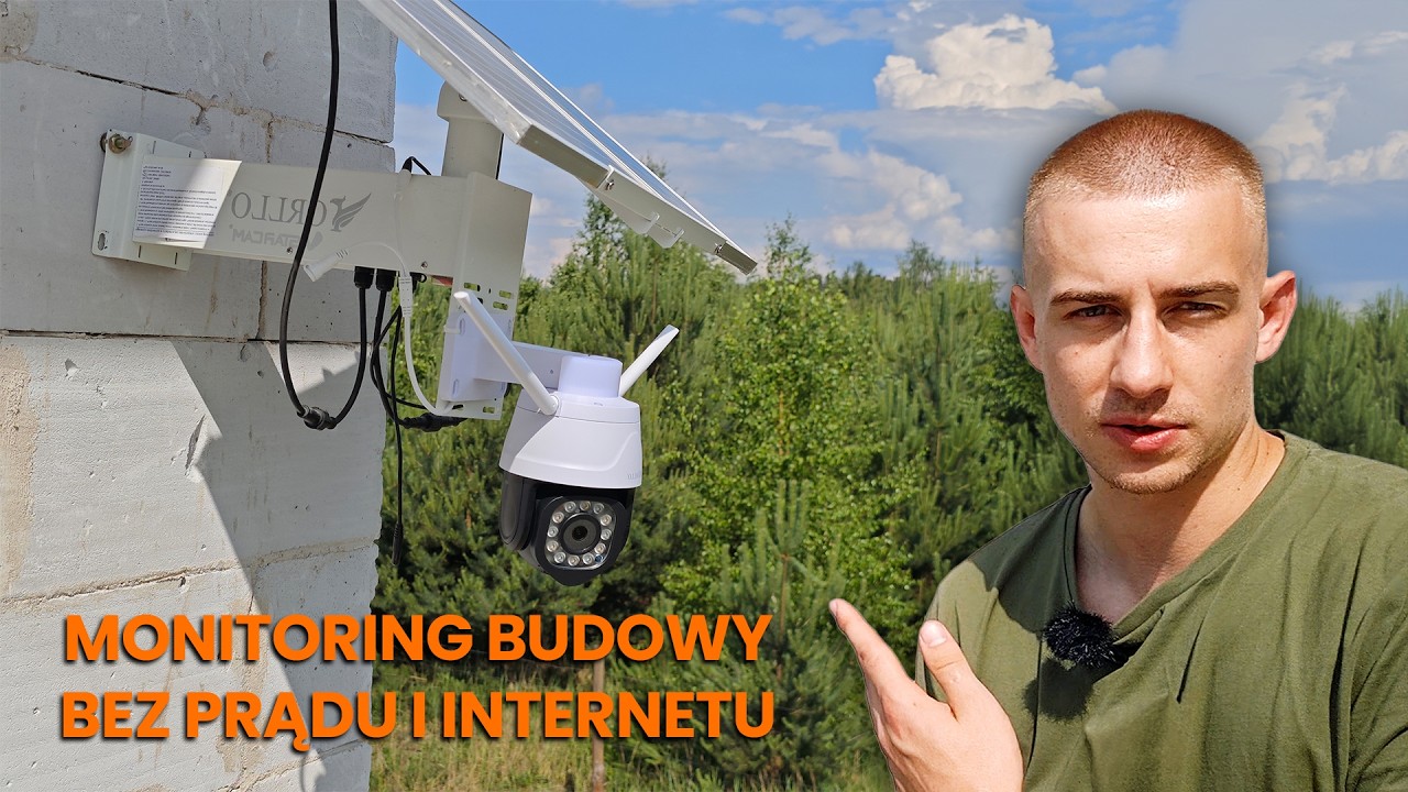 Monitoring Budowy Bez Prądu i Internetu Kamera Gsm zewnętrzna Solarna na Kartę SIM  ORLLO Z17 PRO 4K