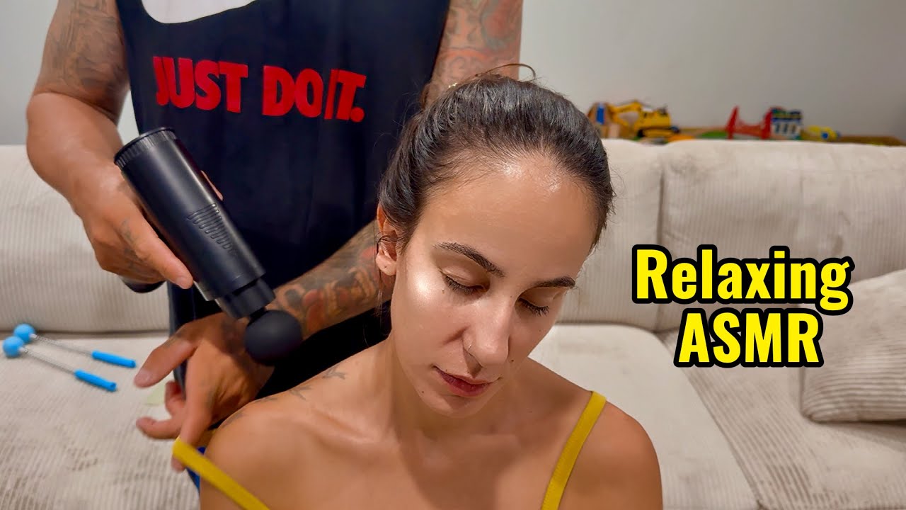 ASMR Ultimate Massage Session | Scissors Sounds, Chopsticks, Hammer Balls & Deep Tissue Gun Relaxing