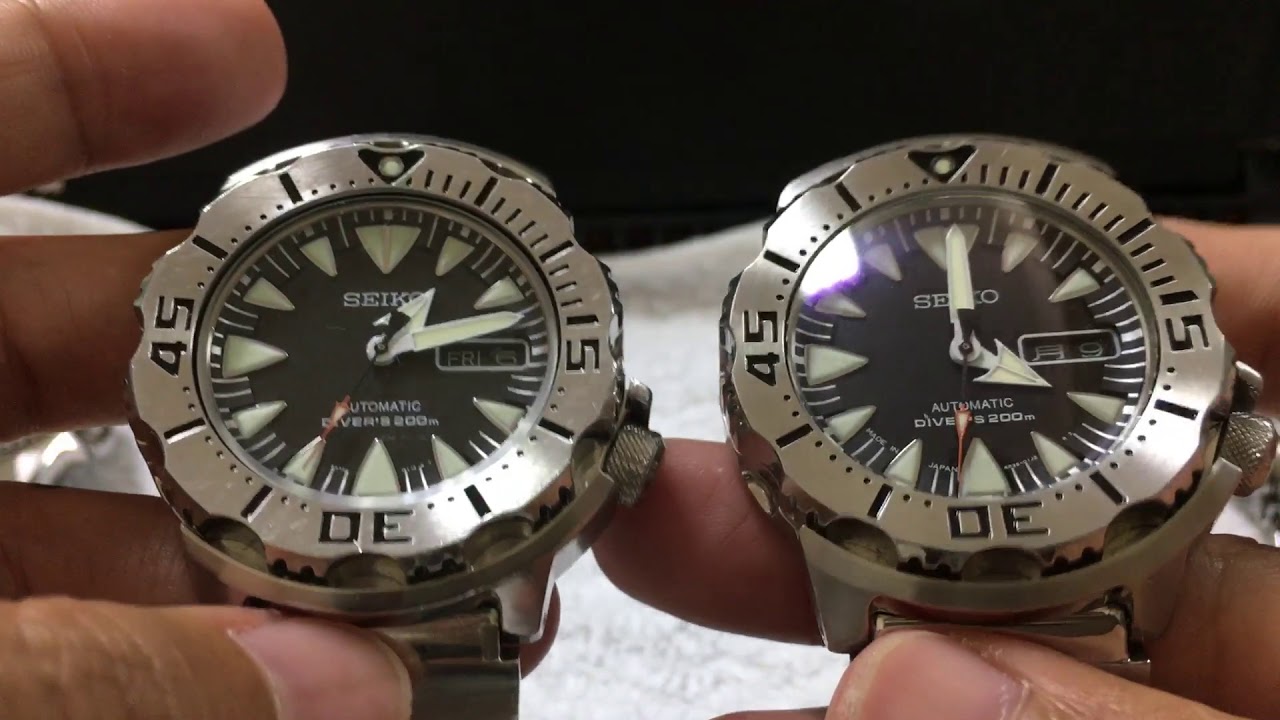 SEIKO SRP307J1 4R36-01J0 black monster modifi sapphire crystal japane KANJI day wheel