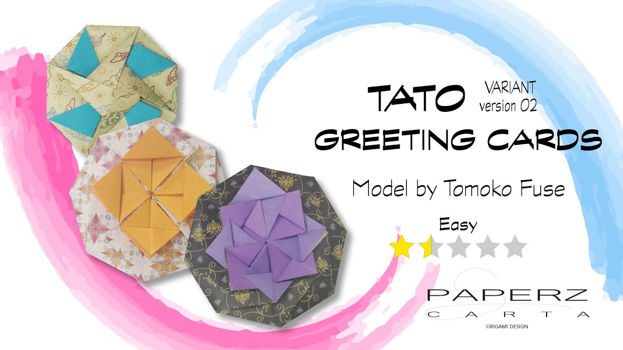 Origami - Tato Greeting Cards - Model By Tomoko Fuse - Variant 02