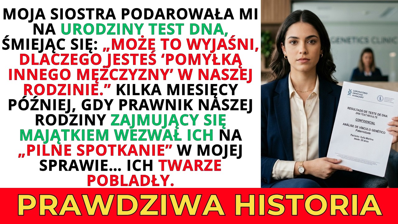 Moja siostra dała mi test DNA w prezencie urodzinowym. To był test lojalności.
