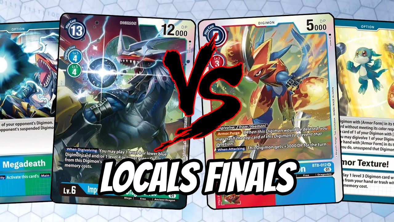 Imperialdramon vs Armor Rush Locals Finals (Digimon TCG English BT8)