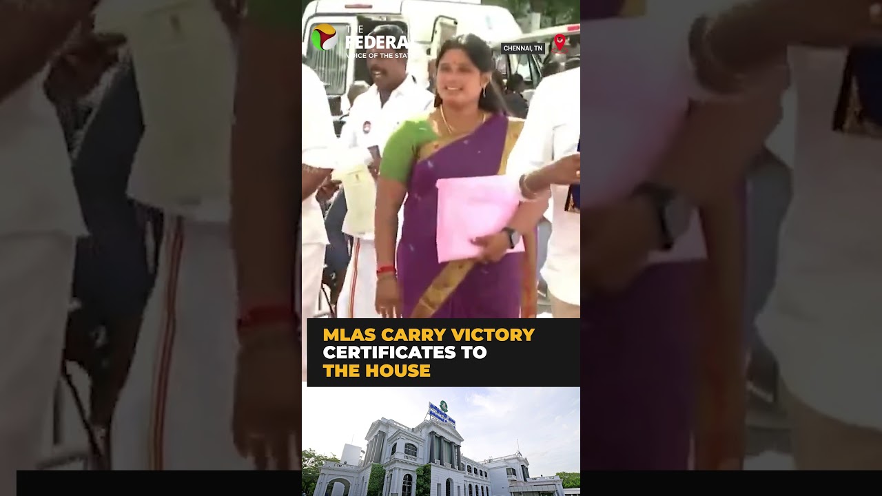 TVK MLAs arrive at Tamil Nadu Assembly with victory certificates