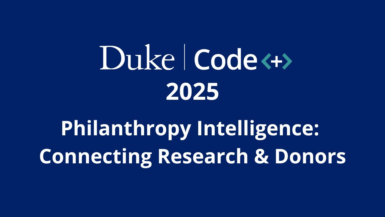 Philanthropy Intelligence: Connecting Research & Donors