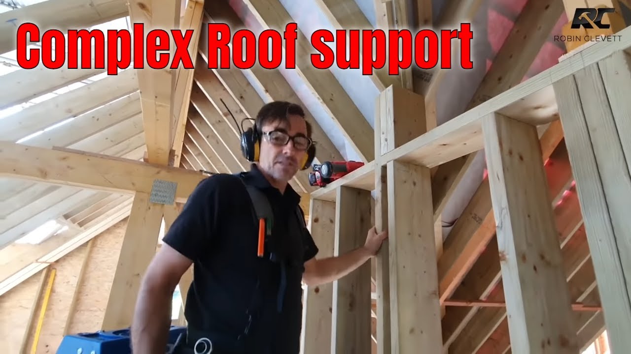Stud Wall Valley Rafter Supports. last roof work at The Big Build 35
