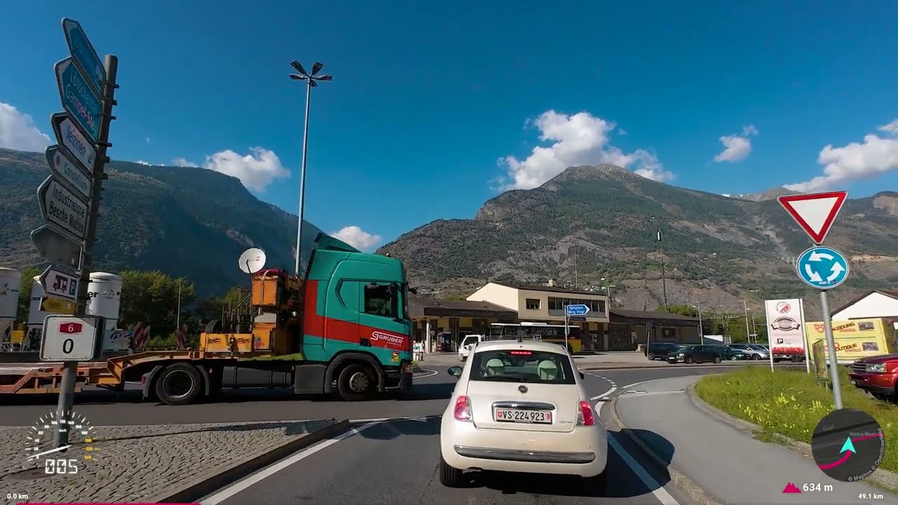 Amazing Mountain Drive in Switzerland I with Relaxing Ambient Music