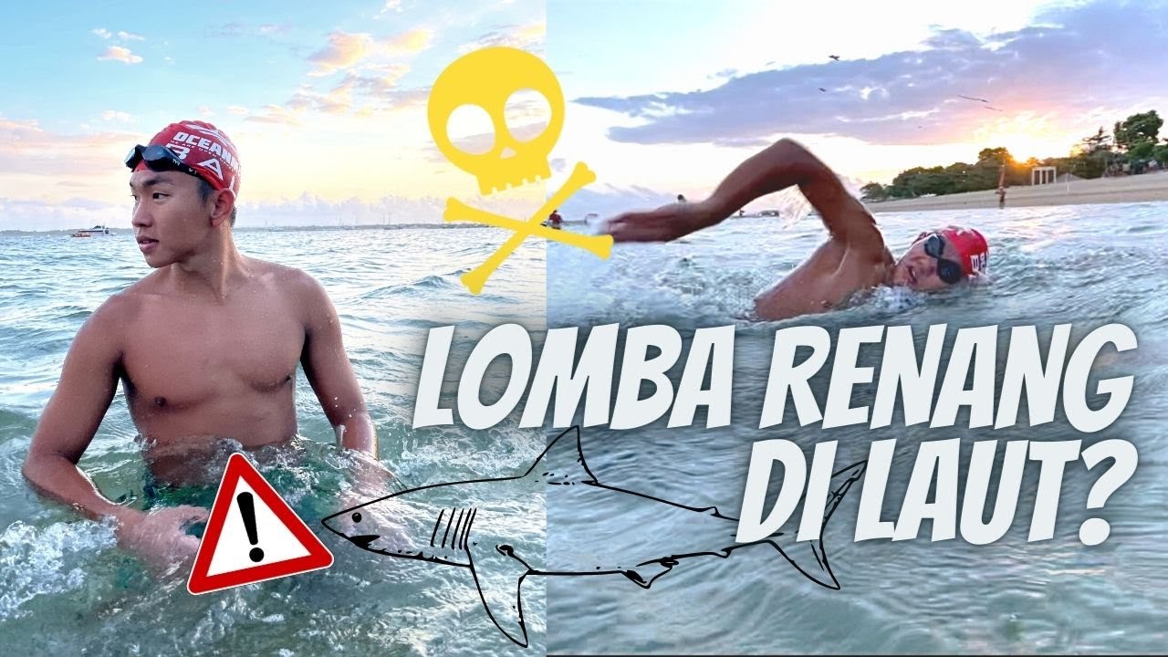 Timboi Lomba Renang di Laut Bali, ADA HIU GA?! 🦈⚠️ Oceanman Indonesia 2021 Sanur Bali