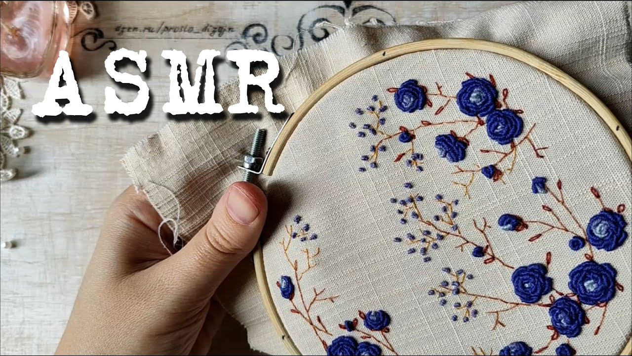 [ASMR] Вышивка. Завершение работы