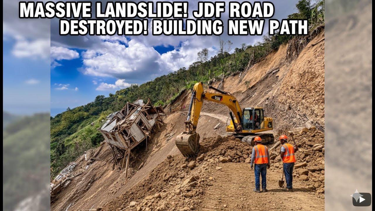 New Castle Road COLLAPSED! Landslide Cuts Off Route to JDF Camp & Holywell