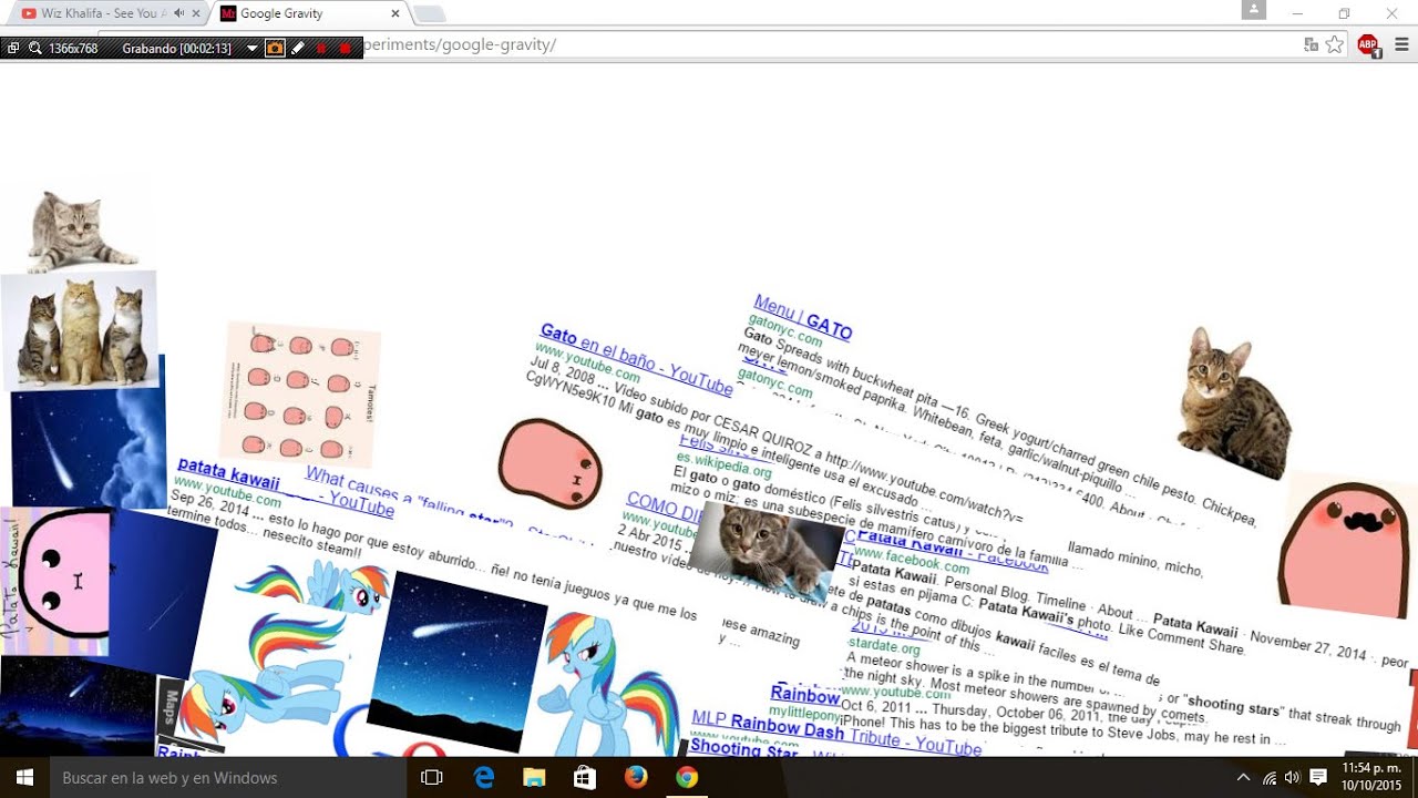 se destruye la pantala Gooogle gravity