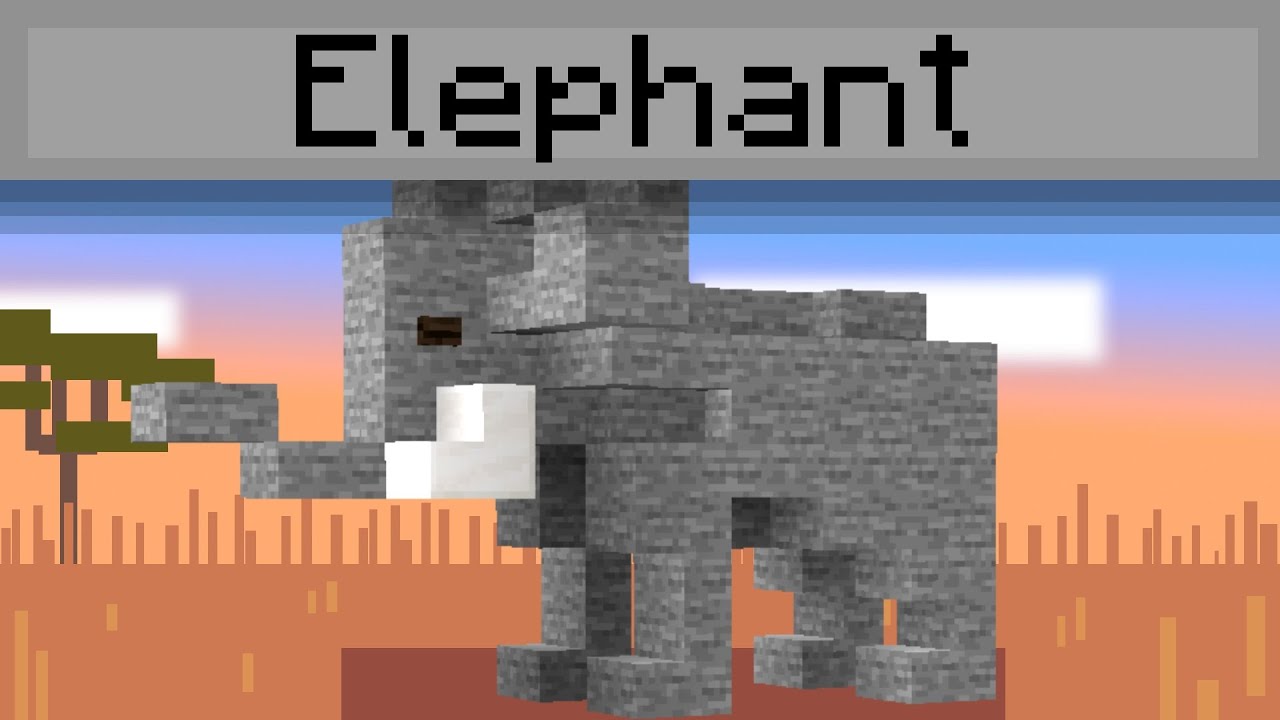 Minecraft | How To Build: African Elephant