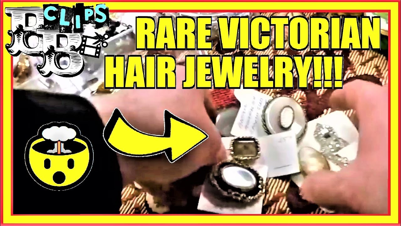 INCREDIBLY RARE VICTORIAN HAIR JEWELRY / MOURNING BROOCHES! 🤯🤯🤯