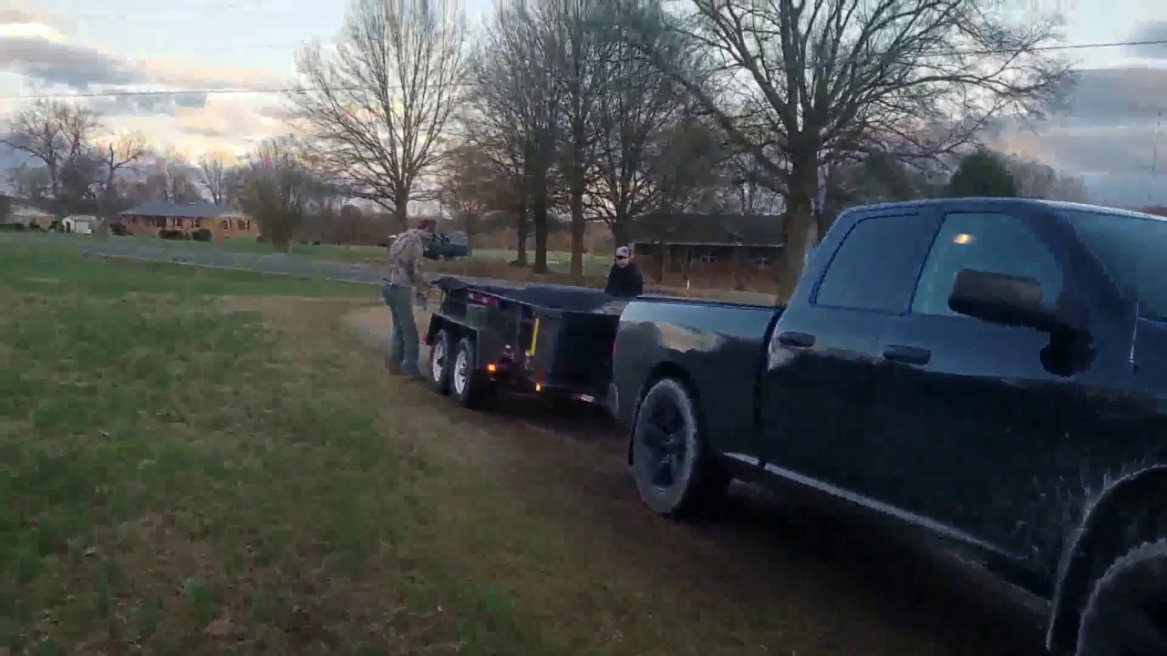 Using a dump trailer to spread gravel in the driveway. How we do it at our homestead #lazypondfarm