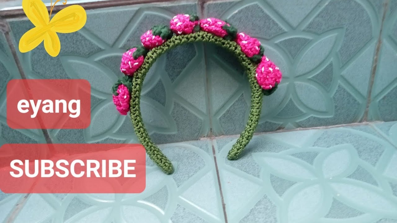 BANDO STRAWBERRY RAJUTAN 