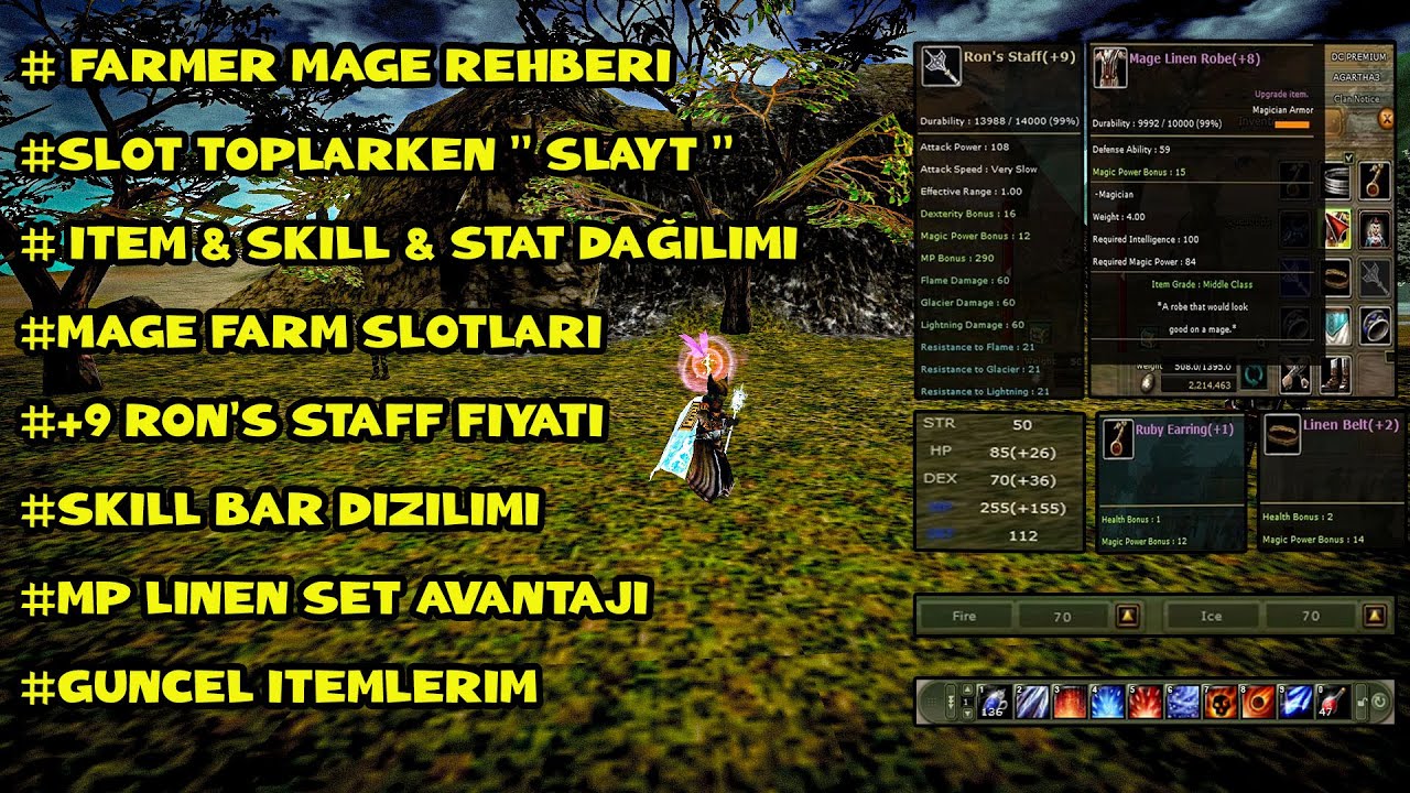Knight Online FARMER MAGE REHBERİ | ITEM & SKILL & STAT DAĞILIMI | SLAYT &Ouml;NEMİ | MP LINEN AVANTAJI