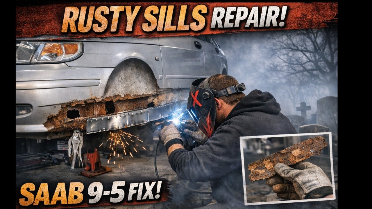 SAAB 9-5 REVIVE -  Starting the RUSTY Sill Repairs!!