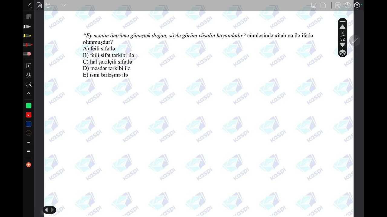 Buraxılış Sınaq İmtahanı 6 Azərbaycan dili 9-cu sinif
